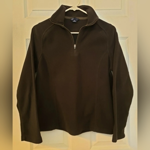 LANDS END WOMEN'S FLEECE 1/4 ZIP PULL OVER JACKET POLARTEC BLACK SIZE SMALL 6-8 - Picture 3 of 10